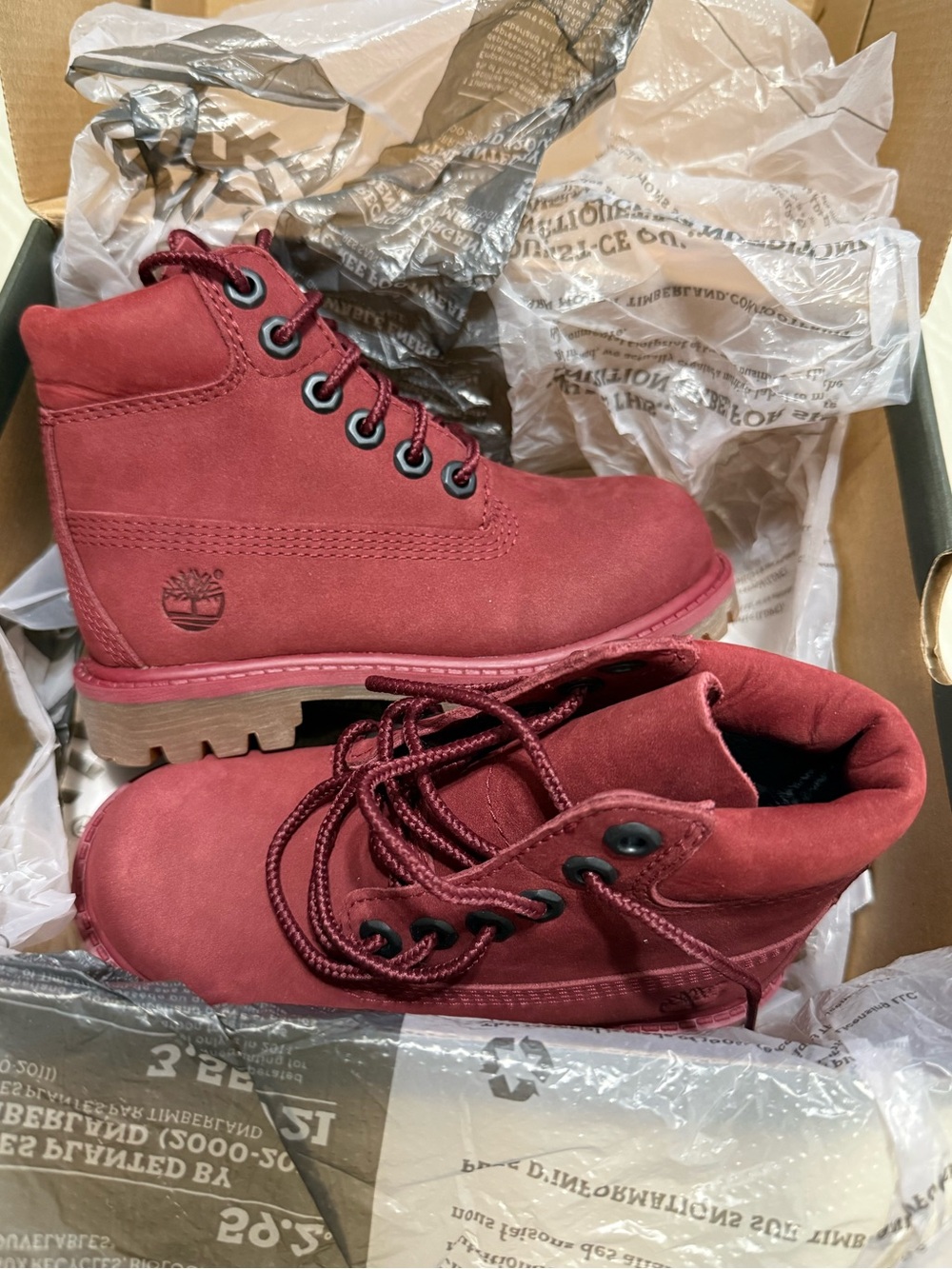 Toddler Timberland Premium 6in Waterproof Boot Burgundy